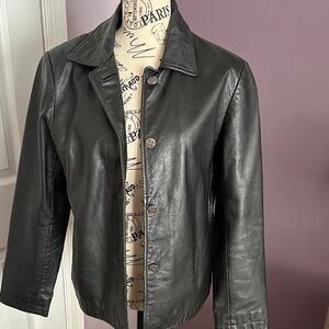 100 % Classic Black Leather Jacket